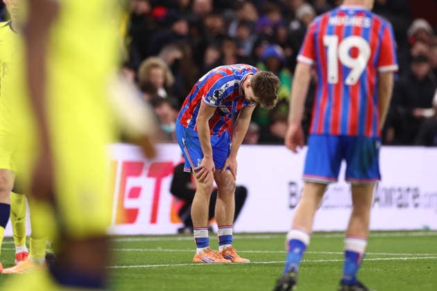 Crystal Palace v Tottenham Hotspur 28 December 2025, London - Premier League Football - Crystal Palace v Tottenham Hotspur - Justin Devenny of Crystal Palace reacts after missing a chance - Photo: Jacques Feeney Offside. London UK Copyright: xJacquesxFeeneyx xOffsidexOffside