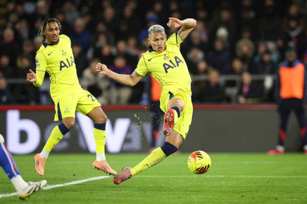 28th December 2025; Selhurst Park, Selhurst, London, England; Premier League Football, Crystal Palace versus Tottenham Hotspur; disallowed goal after VAR review, Richarlison of Tottenham Hotspur scores in the 77th minute  IanxStephen