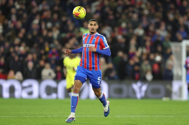 28th December 2025; Selhurst Park, Selhurst, London, England; Premier League Football, Crystal Palace versus Tottenham Hotspur; Maxence Lacroix of Crystal Palace chases the ball  IanxStephen