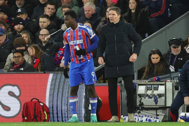 28th December 2025; Selhurst Park, Selhurst, London, England; Premier League Football, Crystal Palace versus Tottenham Hotspur; Eddie Nketiah of Crystal Palace prepares to come on as a substitute  IanxStephen