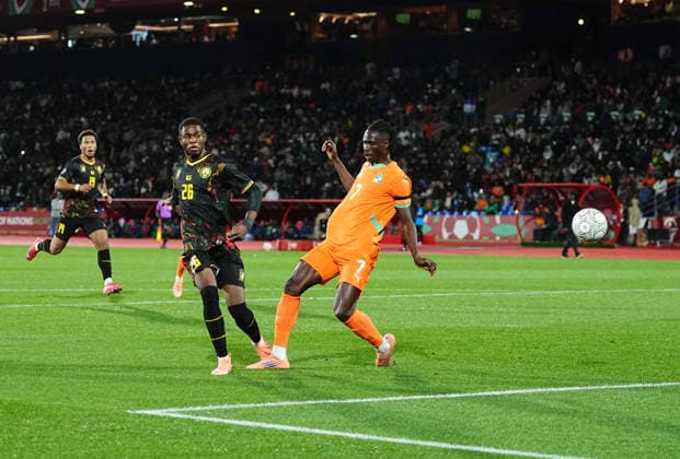 Christian Michel Kofane (Cameroon) shoots on goal during the Africa Cup Of Nations match between Ivory Coast and Cameroon at Marrakesh Stadium on December 28, 2025 in Marrakech, Morocco. (Photo by Thor Wegner DeFodi Images) - *** Christian Michel Kofane Cameroon shoots on goal during the Africa Cup Of Nations match between Ivory Coast and Cameroon at Marrakesh Stadium on December 28, 2025 in Marrakech, Morocco Photo by Thor Wegner DeFodi Images
