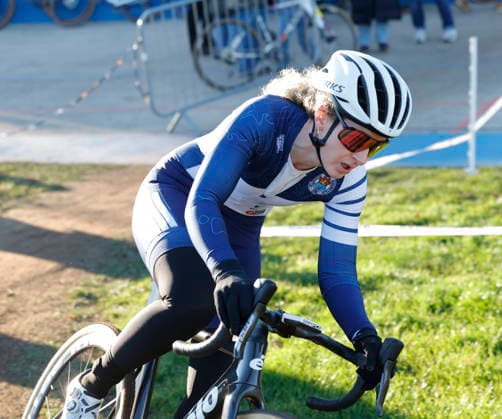 28.12.2025 Radsport Darmstädter Crossrennen an der Radrennbahn hier Elite Frauen Siegerin Startnummer 3 Lisa Heckmann VC Darmstadt Darmstadt Hessen Deutschland