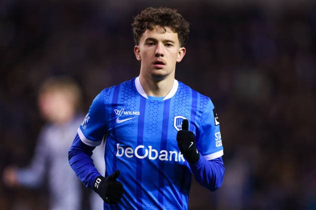 2025-12-04 KRC Genk v RSC Anderlecht - Croky Cup GENK, BELGIUM - DECEMBER 4: Konstantinos Karetsas of KRC Genk looks on during the Croky Cup match between KRC Genk and RSC Anderlecht at Cegeka Arena on December 4, 2025 in Genk, Belgium. Genk Cegeka Arena Belgium Content not available for redistribution in The Netherlands directly or indirectly through any third parties. Copyright: xJorisxVerwijstx