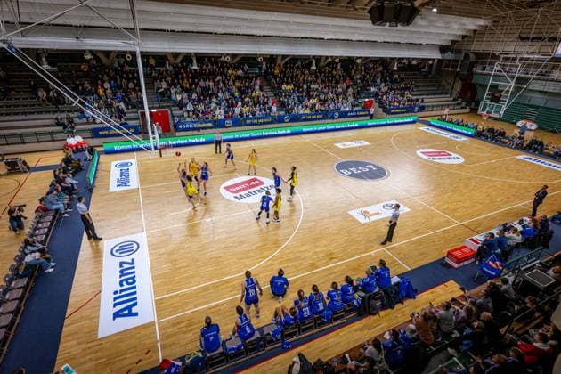 Basketball Berlin 28.12.2025 Saison 2025 2026 DBBL 1. Bundesliga Alba Berlin - BC Pharmaserv Marburg Sömmeringhalle Sporthalle Charlottenburg Sportstätte