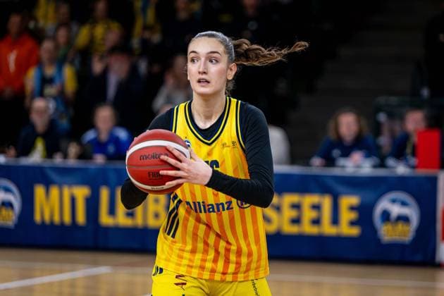 Basketball Berlin 28.12.2025 Saison 2025 2026 DBBL 1. Bundesliga Alba Berlin - BC Pharmaserv Marburg Lilli Schultze (Alba, No.16)