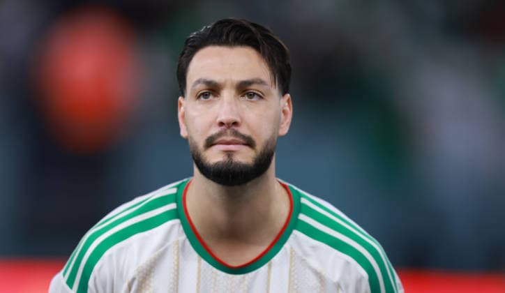 Morocco, Rabat - 28 December 2025 - Portrait Ramy Bensebaini of Algeria national team, Nationalteam headshot, profiles during the Africa Cup of Nations 2025 match of group E between Algeria national team and Burkina Faso national team at Stade Prince Moulay el Hassan in Rabat. AFCON 2025 - Algeria vs. Burkina Faso Copyright: xSFSIx
