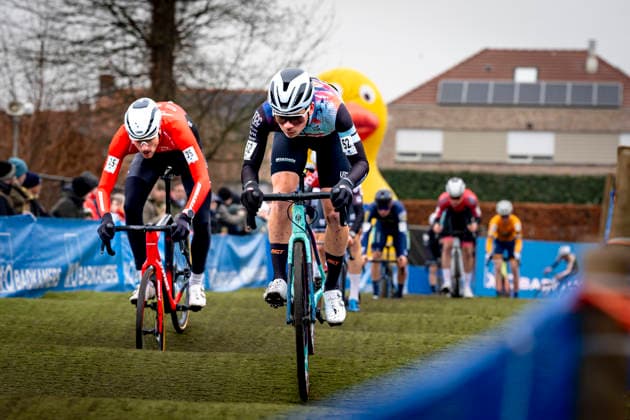 Louis Tanguy - VC EVRON during the XÂ²O Badkamers Trofee 2025 men U23 in LOENHOUT, Belgium on 29 december 2025, (photo by Marcel van Dorst EYE4images DeFodi Images) -