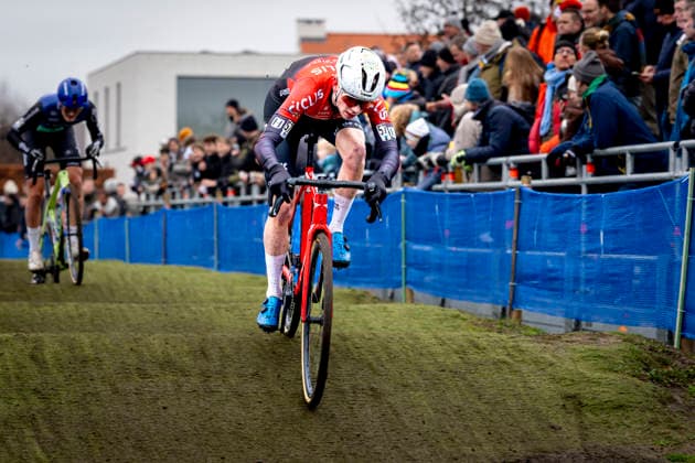 Fabian Maes - CYCLIS - VAN DEN PLAS CYCLING TEAM during the XÂ²O Badkamers Trofee 2025 men U23 in LOENHOUT, Belgium on 29 december 2025, (photo by Marcel van Dorst EYE4images DeFodi Images) -