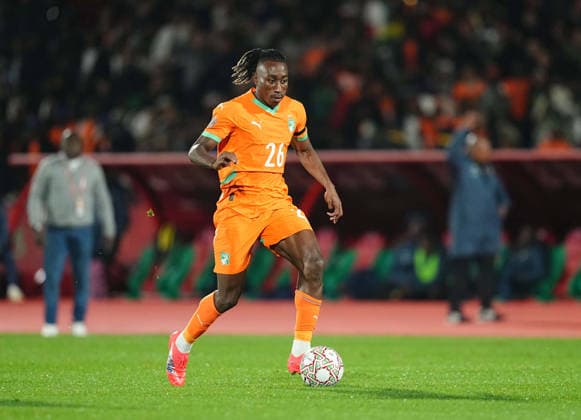 Yan Diomande (CÃ te d Ivoire) controls the ball during the Africa Cup Of Nations match between Ivory Coast and Cameroon at Marrakesh Stadium on December 28, 2025 in Marrakech, Morocco. (Photo by Thor Wegner DeFodi Images) - *** Yan Diomande Côte d Ivoire controls the ball during the Africa Cup Of Nations match between Ivory Coast and Cameroon at Marrakesh Stadium on December 28, 2025 in Marrakech, Morocco Photo by Thor Wegner DeFodi Images
