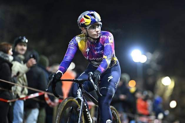 Hungarian Kata Blanka Vas pictured in action during the women elite race of Diegem Cross cyclocross cycling event, Tuesday 30 December 2025 in Diegem, stage 6 8 in the Superprestige cyclocross cycling competition. JASPERxJACOBS  x152415550x