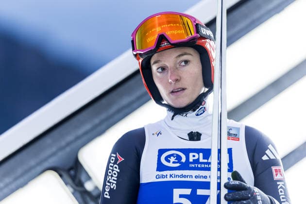 GARMISCH-PATENKIRCHEN, GERMANY - DECEMBER 30: Katharina Schmid (Germany) during the training and qualification jumps of the TWO NIGHTS TOUR 25 26 on December 30, 2025 in Garmisch-Patenkirchen, Germany. Bayern Germany Copyright: xSteffiexWunderlx