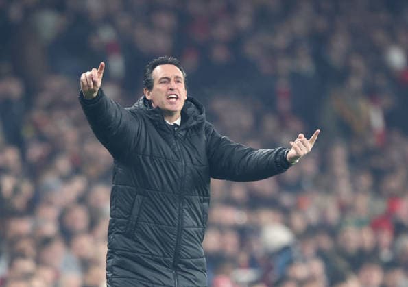 Unai Emery (Aston Villa head coach) at the Arsenal v Aston Villa EPL match, at the Emirates Stadium, London, UK on 30th December, 2025. 