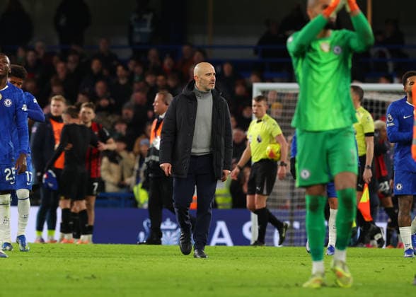 30th December 2025; Stamford Bridge, Chelsea, London, England: Premier League Football, Chelsea versus Bournemouth; A disappointed Chelsea manager Enzo Maresca after the match  JohnxPatrickxFletcher