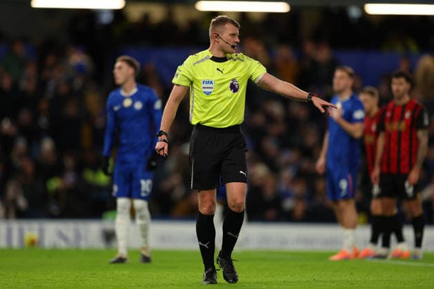 30th December 2025; Stamford Bridge, Chelsea, London, England: Premier League Football, Chelsea versus Bournemouth; Referee Sam Barrott  JohnxPatrickxFletcher