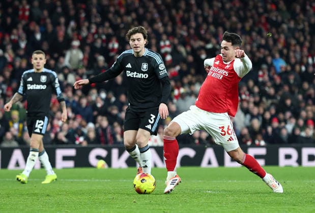 London, England, 30th December 2025. Martin Zubimendi of Arsenal scoring his sides second goal during the Arsenal vs Aston Villa Premier League match at the Emirates Stadium, London. Picture credit should read: David Klein Sportimage EDITORIAL USE ONLY. No use with unauthorised audio, video, data, fixture lists, club league logos or live services. Online in-match use limited to 120 images, no video emulation. No use in betting, games or single club league player publications. SPI_DK_026_Arsenal_Villa SPI-4405-0026