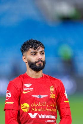 Al Shabab v Al Qadsiah: Saudi Pro League RIYADH, SAUDI ARABIA - DECEMBER 31:Mohammed Abu Al-Shamat of team Al-Qadsiah FC during the Saudi Pro League match between Al Shabab FC and Al Qadsiah at Prince Faisal bin Fahad Stadium on December 31, 2025 in Riyadh, Saudi Arabia. Riyadh Prince Faisal bin Fahad Stadium Saudi Arabia Copyright: xAbdullahxAhmedx