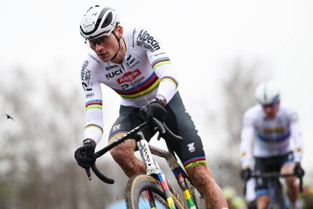 Dutch Mathieu Van Der Poel pictured in action during the men s elite race of the GP Sven Nys cyclocross cycling event on Thursday 01 January 2026 in Baal, stage 6 8 in the X2O Badkamers Trofee Veldrijden competition. DAVIDxPINTENS  x152816190x
