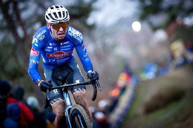 Belgian Aaron Dockx pictured in action during the men s elite race of the GP Sven Nys cyclocross cycling event on Thursday 01 January 2026 in Baal, stage 6 8 in the X2O Badkamers Trofee Veldrijden competition. DAVIDxPINTENS  x152833977x