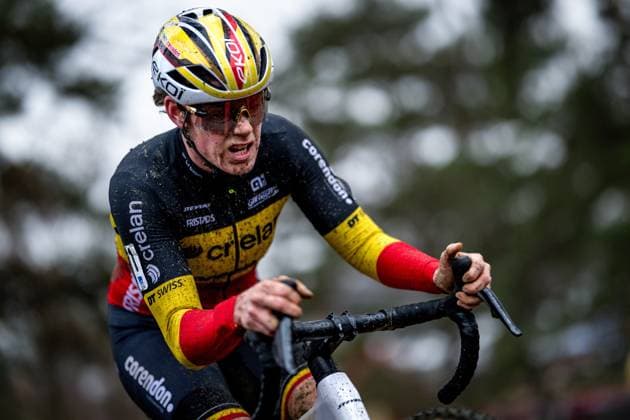 Belgian Marion Norbert Riberolle pictured in action during the women s elite race of the GP Sven Nys cyclocross cycling event on Thursday 01 January 2026 in Baal, stage 6 8 in the X2O Badkamers Trofee Veldrijden competition. DAVIDxPINTENS  x152853832x