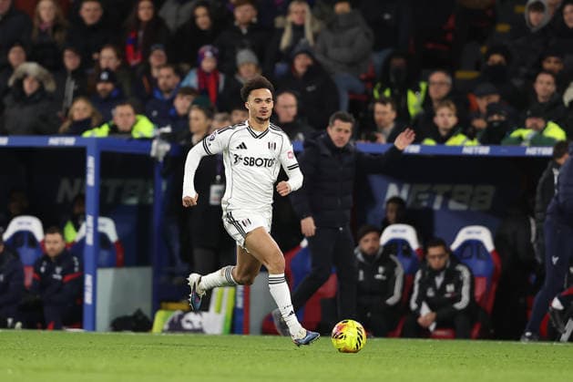 1st January 2026; Selhurst Park, Selhurst, London, England; Premier League Football, Crystal Palace versus Fulham; Antonee Robinson of Fulham on the ball  KatiexChan