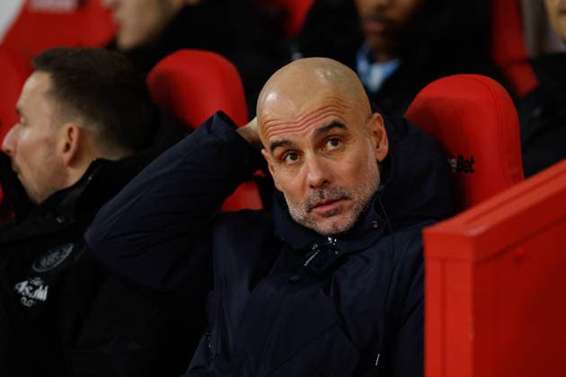 Sunderland v Manchester City, Premier League Pep Guardiola manager of Manchester City at kick off during the Premier League match between Sunderland and Manchester City at the Stadium Of Light, Sunderland, UK on 1 January 2026. Sunderland Stadium Of Light Tyne and Wear UK Editorial use only DataCo restrictions apply See www.football-dataco.com , Copyright: xCraigxCowanx PSI-23501-0024