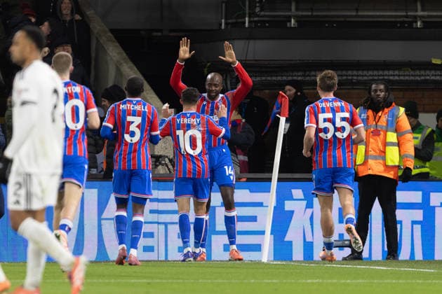 Jean-Philippe Mateta of Crystal Palace goal celebrations during the Premier League match between Crystal Palace and Fulham at Selhurst Park on January 1, 2026 in London, England. (Photo by Pedro Soares SPP) Copyright: xPedroxSoaresx xSPPx Sportspressphoto_SPR78165