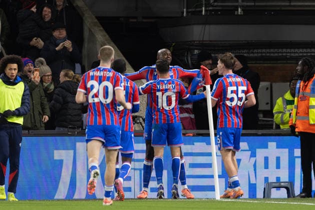 Jean-Philippe Mateta of Crystal Palace goal celebrations during the Premier League match between Crystal Palace and Fulham at Selhurst Park on January 1, 2026 in London, England. (Photo by Pedro Soares SPP) Copyright: xPedroxSoaresx xSPPx Sportspressphoto_SPR78166
