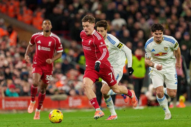 Liverpool v Leeds United - Premier League Florian Wirtz of Liverpool is seen in action during the Premier League match between Liverpool and Leeds United at Anfield in Liverpool, England, on January 1, 2026. Liverpool Merseyside United Kingdom  Copyright: xMIxNewsx originalFilename:fletcher-liverpoo260101_np4WG.jpg