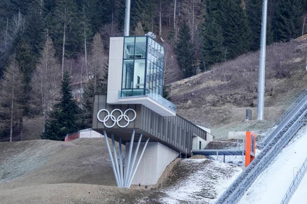 Olympics. Milan Cortina Lago, Italy 20260102. The Ski jumping, Skispringen, Ski, nordisch facility in Predazzo, Italy, part of the Milano-Cortina Games. Photo: Terje Pedersen NTB Lago Italy EDITORIAL USE ONLY. RESTRICTED USE FOR BETTING COMPANIES Ref:_SPONdis7_XINDY.jpg  Copyright: xTerjexPedersenx xNTBx