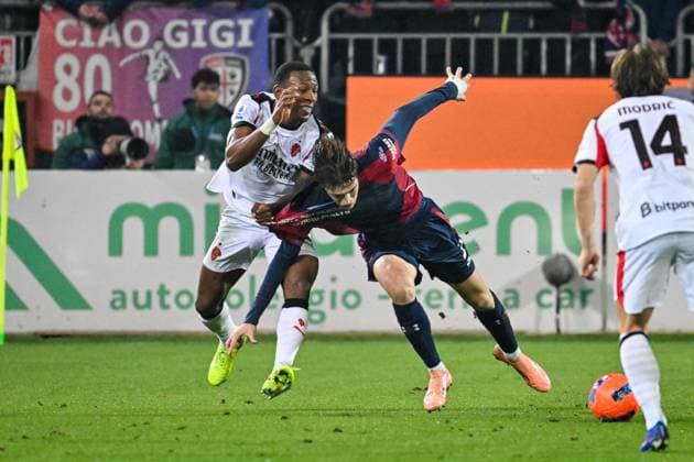 Marco Palestra of Cagliari Calcio during Cagliari Calcio vs AC Milan, Italian soccer Serie A match in Cagliari, Italy, January 02 2026  Copyright: xLuigixCanu IPAxSportx xipa-agency.netx xx IPA_69630011 IPA_Agency_IPA69630011