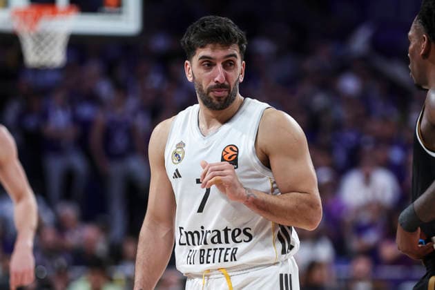 January 2, 2026, Madrid, Madrid, Spain: Facundo Campazzo of Real Madrid gestures during the Turkish Airlines EuroLeague Regular Season Round 19 match between Real Madrid and Dubai Basketball at Movistar Arena on January 02 2026, in Madrid, Spain. Madrid Spain - ZUMAa181 20260102_zaa_a181_163 Copyright: xIrinaxR.xHipolitox