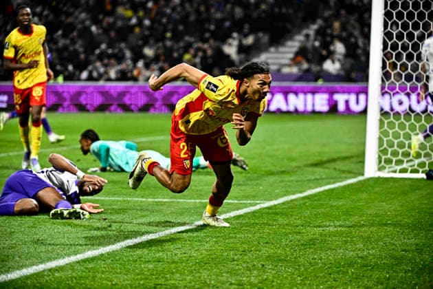 FOOTBALL : Toulouse vs Lens - 17eme Journee de Ligue1 McDonald S - Toulouse - 02 01 2026 Joie but Pierre Ganiou (rcl) Toulouse  Copyright: xThierryxBretonx