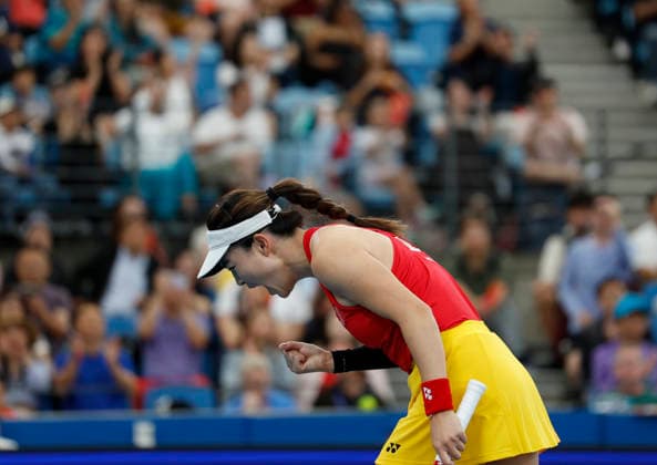 (260103) -- SYNDEY, Jan. 3, 2026 -- Zhu Lin of China celebrates during the women s singles match against Elise Mertens of Belgium in the Group B round robin match between China and Belgium at the 2026 United Cup tennis tournament in Sydney, Australia, Jan. 3, 2026. ) (SP)AUSTRALIA-SYNDEY-TENNIS-UNITED CUP-CHN VS BEL MaxPing 