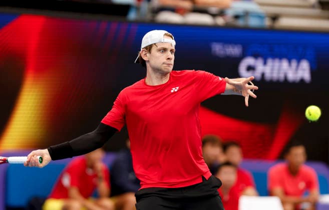 (260103) -- SYNDEY, Jan. 3, 2026 -- Zizou Bergs of Belgium competes during the men s singles match against Zhang Zhizhen of China in the Group B round robin match between China and Belgium at the 2026 United Cup tennis tournament in Sydney, Australia, Jan. 3, 2026. ) (SP)AUSTRALIA-SYNDEY-TENNIS-UNITED CUP-CHN VS BEL MaxPing 