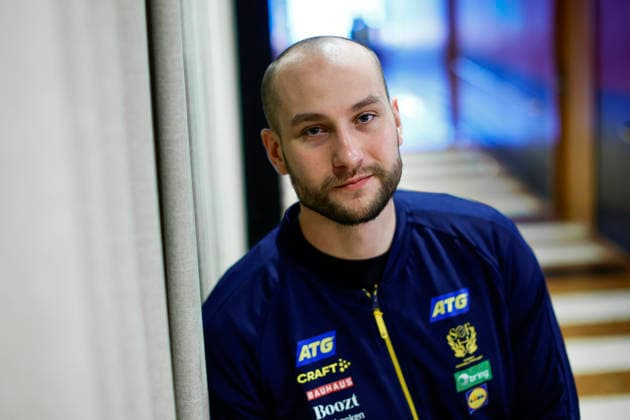 GÖTEBORG, SVERIGE 20260103 Sveriges malvakt Fabian Norsten under lördagens pressträff pa Scandic Europa i Göteborg med det svenska handbollslandslaget inför EM 2026. GÖTEBORG SVERIGE x9200x