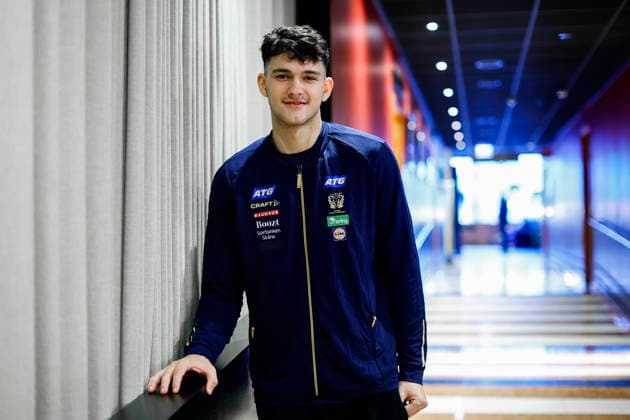 GÖTEBORG, SVERIGE 20260103 Landslagsspelaren Nikola Roganovic under lördagens pressträff pa Scandic Europa i Göteborg med det svenska handbollslandslaget inför EM 2026. GÖTEBORG SVERIGE x9200x