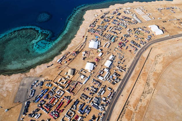 DAKAR 2026 - PROLOGUE The bivouac along the sea during the Prologue of the Dakar 2026, on January 3, 2026 around Yanbu, Saudi Arabia - YanbuSaudi Arabia  Copyright: xFLORENTxGOODENx