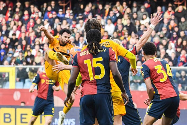 Mehdi Leris (Pisa) scores the 1-1- goal during Genoa CFC vs Pisa SC, Italian soccer Serie A match in Genoa, Italy, January 03 2026  Copyright: xFabioxFagiolini IPAxSportx xipa-agency.netx xx IPA_69643495 IPA_Agency_IPA69643495