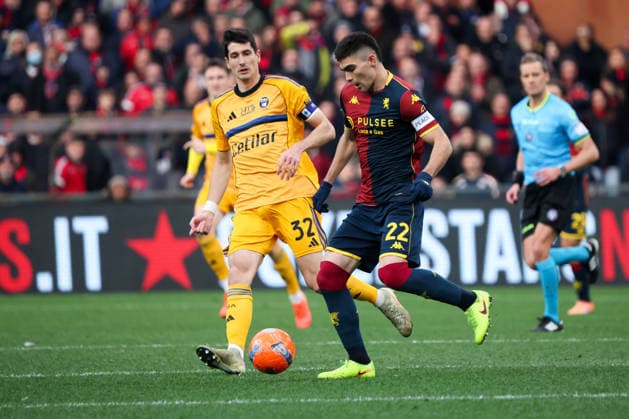 January 3, 2026, Genoa, Rome, Italy: January 3, 2026, Genoa. Serie A football championship, Genoa vs. Pisa. Pictured are Morea and Vasquez. Serie A Football Championship, Genoa Vs. Pisa  - ZUMAa289 20260103_zia_a289_007 Copyright: xGabrielexSirix