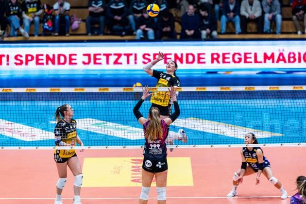 03.01.2026, GER, Volleyball, Frauen, 1.BL, Hauptrunde, Saison 25 26, VfB 91 Suhl Lotto Thueringen - Schwarz-Weiss Erfurt Mackenzie Foley (VfB 91 Suhl Lotto Thueringen) 99817 Eisenach Werner-Assmann-Halle Am Sportp Thüringen Deutschland
