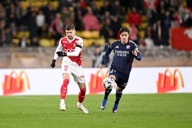 AS Monaco v Olympique Lyonnais - Ligue 1 McDonald s 2025 2026 12 CAIO HENRIQUE (asm) - 17 Afonso MOREIRA (ol) during the Ligue 1 McDonald s match between Monaco and Lyon at Stade Louis II on January 3, 2026 in Monaco, Monaco. Monaco Monaco  Copyright: xFEPx 776348239