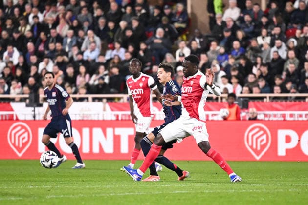 AS Monaco v Olympique Lyonnais - Ligue 1 McDonald s 2025 2026 04 Jordan TEZE (asm) - 44 Khalis MERAH (ol) during the Ligue 1 McDonald s match between Monaco and Lyon at Stade Louis II on January 3, 2026 in Monaco, Monaco. Monaco Monaco  Copyright: xFEPx 776348239