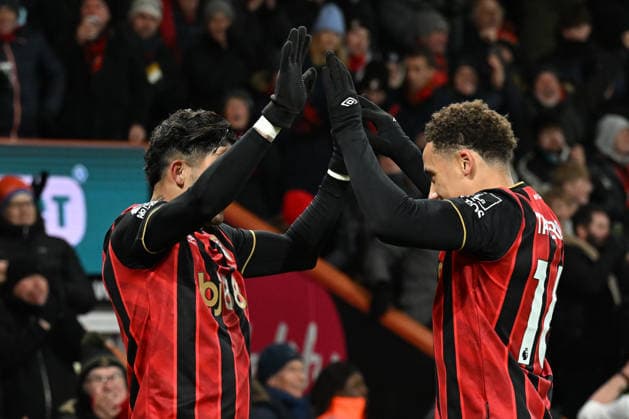 Bournemouth v Arsenal Premier League Evanilson of Bournemouth celebrates scoring during the Premier League match at the Vitality Stadium, Bournemouth 03 01 2026 UK Newspapers OUT Copyright: xJeremyxLandeyx FIL-22741-0022