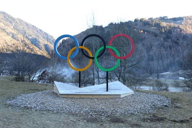 Milano Cortina 2026 Winter Olympic Games, Olympische Spiele, Olympia, OS - Ski jumping, Skispringen, Ski, nordisch Hill Pierre Teyssot MAXPPP ; Milano Cortina 2026 Winter Olympic Games - Ski Jumping Hill. Predazzo, Italy on January 3, 2026. Preparation of the ski jumping hill and production of snow with snow guns a month ahead of the next Winter Olympic Games. Olympic Rings Pierre Teyssot Maxppp Predazzo Trentino South Tyrol Italy  Copyright: xMAXPPPxPierrexTeyssotx PT7_2708 PT7_2708