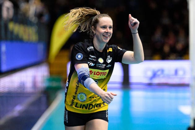 Lara, Nagels (Zuspiel, VfB Suhl LOTTO Thueringen, 3) Jubel. GER, VfB Suhl LOTTO Thueringen gegen Schwarz-Weiss Erfurt, Frauen, Volleyball, Bundesliga, Spielnr. 2084, 03.01.2026 GER, VfB Suhl LOTTO Thueringen gegen Schwarz-Weiss Erfurt, Frauen, Volleyball, Bundesliga, Spielnr. 2084, 03.01.2026 Eisenach Copyright: xEibner-Pressefoto MartinxHerbstx EP_MHT