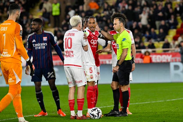 FOOTBALL : AS Monaco VS Olympique Lyonnais - Ligue 1 Mc™Donalds - 03 01 2026 Ligue 1 McDonald™s match between AS Monaco and Olympique Lyonnais on January 03, 2026 at the Louis II Stadium in Monaco. MonacoMonaco  Copyright: xWilliamxCannarellax