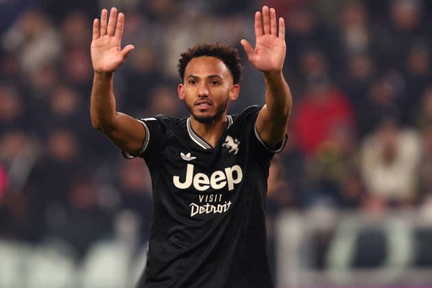 Juventus Fc - US Lecce Lloyd Kelly of Juventus Fc gestures during the Serie A match beetween Juventus Fc and US Lecce at Allianz Stadium on January 3, 2026 in Turin, Italy . Torino Allianz Stadium Italy Copyright: xMarcoxCanonierox