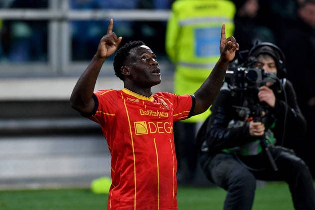 CALCIO - Serie A - Juventus FC vs US Lecce Lameck Banda of US Lecce celebrates after scoring a goal during Serie A 2025 26 match between Juventus FC and of US Lecce at Allianz Stadium on January 03, 2026 in Turin, Italy - ph Giuliano Marchisciano Turin Italy  Copyright: xIPAxSport ABACAx