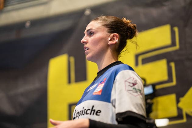 Borussia Dortmund (GER) vs. HSG Blomberg-Lippe (GER), Handball, 1. Handball Bundesliga Frauen, 11. Spieltag, 3.1.2026, Saision 2025 2026, Dortmund Ona Vegue (HSG Blomberg-Lippe, 14) Dortmund Sporthalle Wellinghofen Deutschland