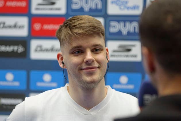 Perttu Blomgren (MBC, 20), Interview vor dem Spiel Syntainics MBC vs. Science City Jena, Basketball, 1. Bundesliga, Maenner, Saison 2025 26, 14. Spieltag, 03.01.2026. Weissenfels Stadthalle Sachsen-Anhalt Deutschland